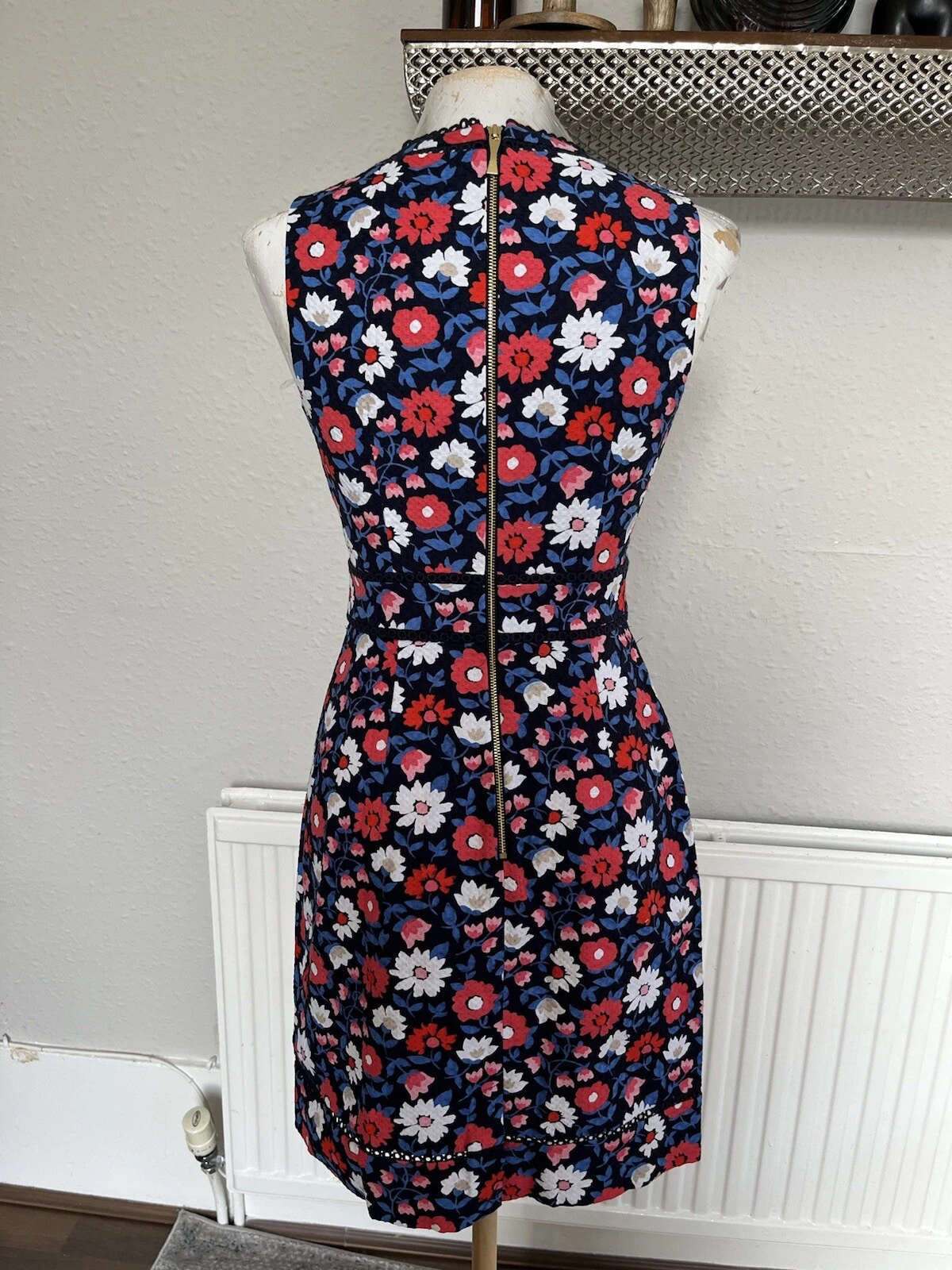 Abito poplin fiocco scattante Kate Spade taglia 0 taglia 6 £189