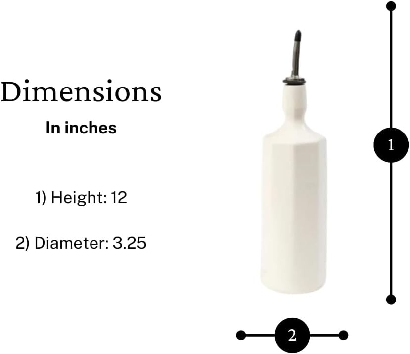 The Bright Angle 24oz Olive Oil Dispenser White Modern Decor NEW IN BOX ...