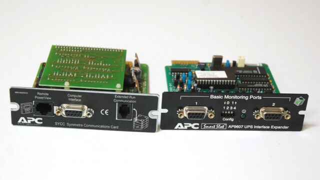 Two Vintage APC Computer Cards AP9607 UPS Interface Expander SYCC Communications