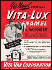 1946 Vita-Var Corp. Newark New Jersey Vita Lux "Ray-Dized" Enamel Gloss Print Ad