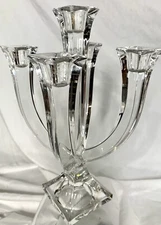 Vintage Signed Nachtmann Crystal Five Arm Candle Holder Candelabra ~ Germany