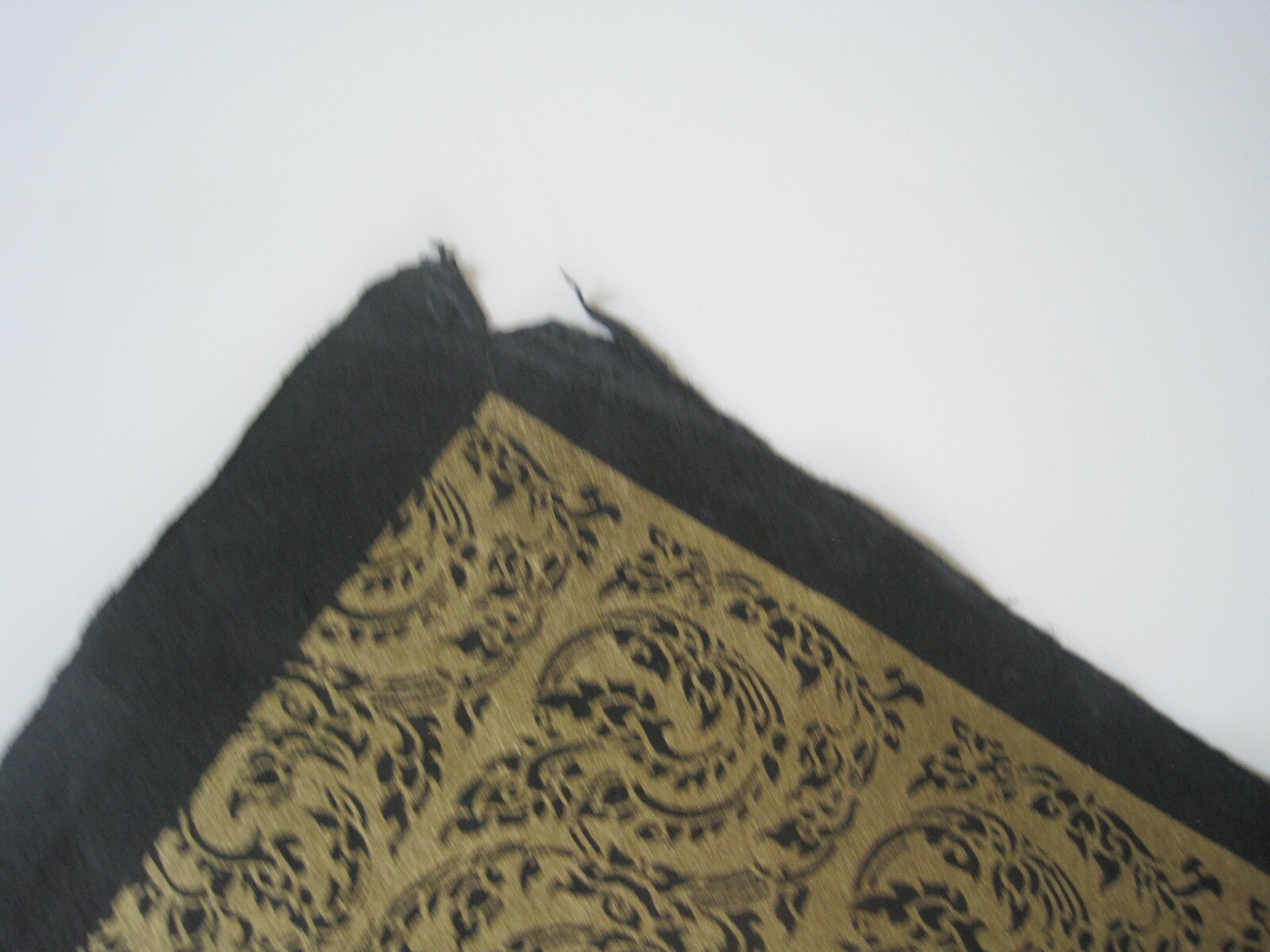 Burmese Burma Art Paper Gold Ink On Black 21.5" x 31"