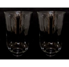 Hurricane Shades Clear Glass 5.75"Dia 9.75"Tall Set/2 FREE SHIPPING