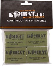 4 PACK SURVIVAL WATERPROOF WINDPROOF MATCHES BOX FIRE LIGHT ARMY WILD CAMPING 