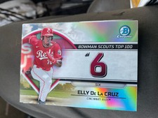2023 Bowman ELLY DE LA CRUZ Scouts Top 100 BTP-6 Prospect Refractor REDS