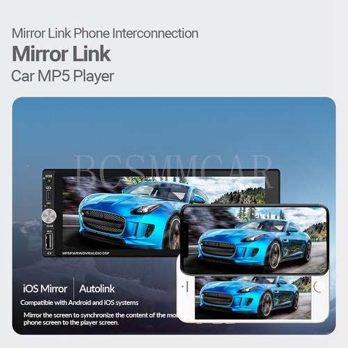 Single Din Car Stereo Touch Screen Radio Player For Apple Carplay Android Auto - Picture 10 of 24