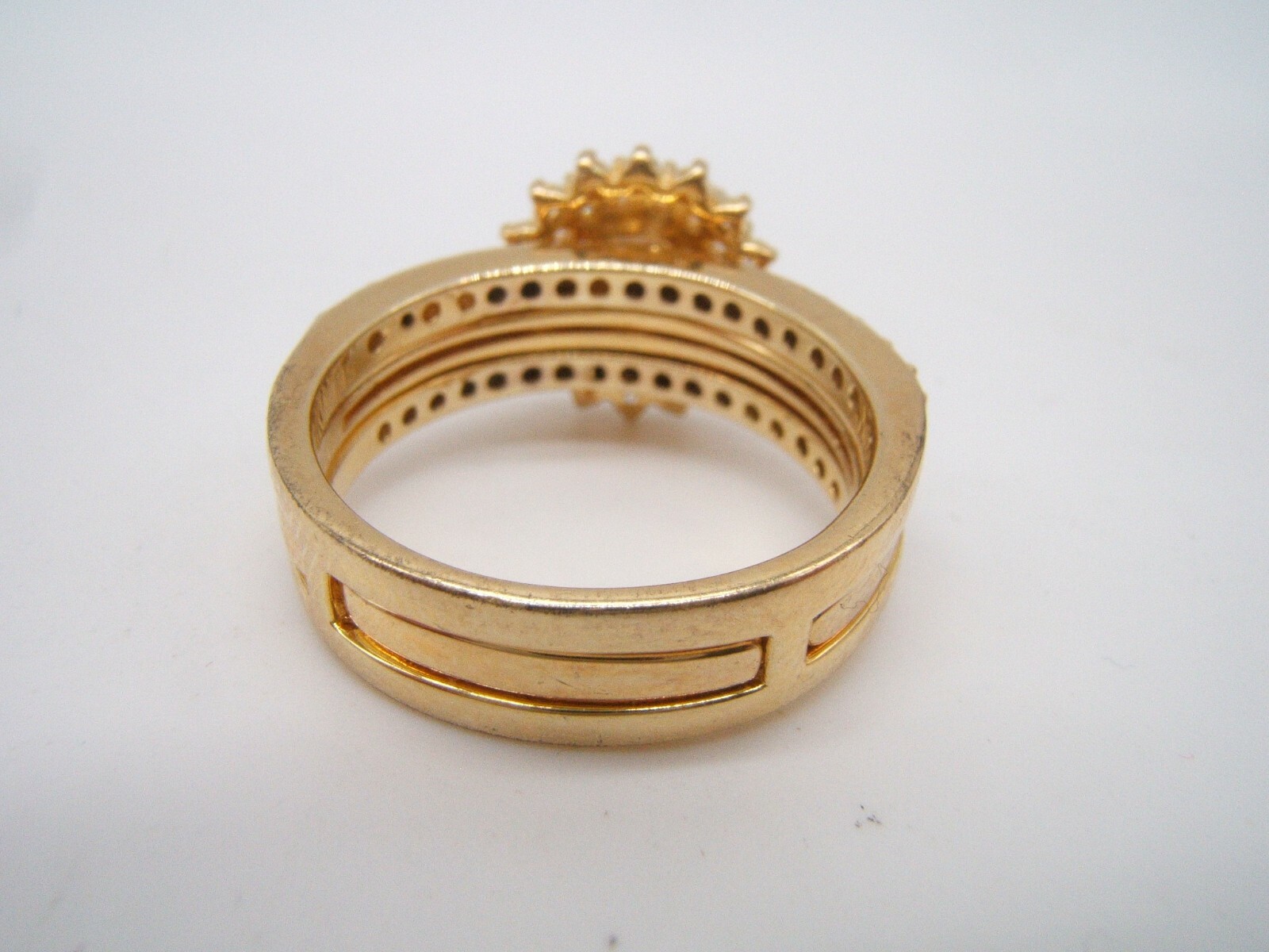 INTERLOCKING STERLING SILVER RINGS BY SETA WITH C… - image 5