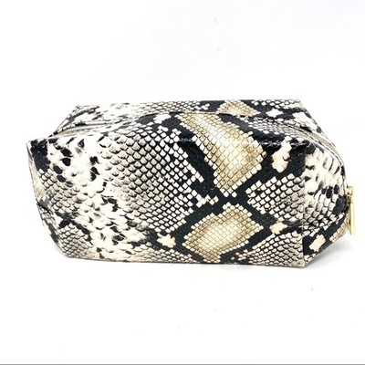 snakeskin makeup bag