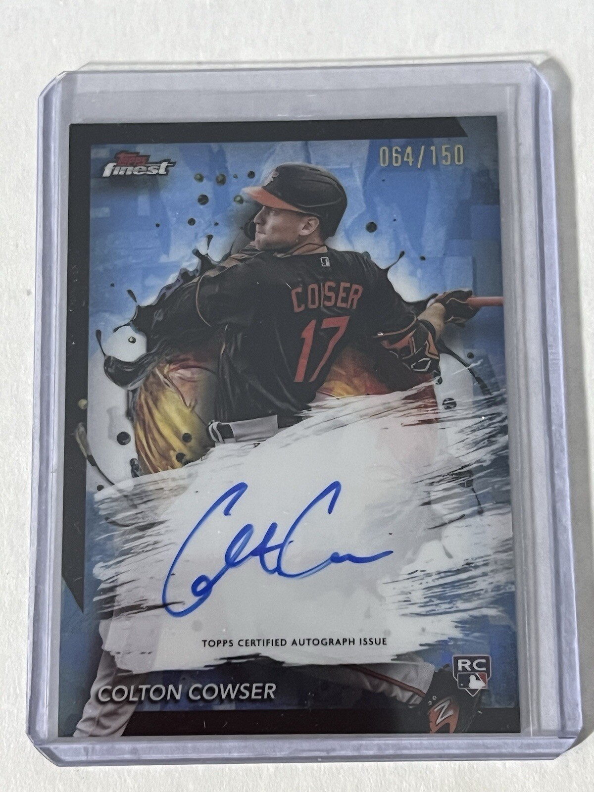 2024 TOPPS FINEST- COLTON COWSER -SKY BLUE REFRACTOR- SP RC AUTO /150