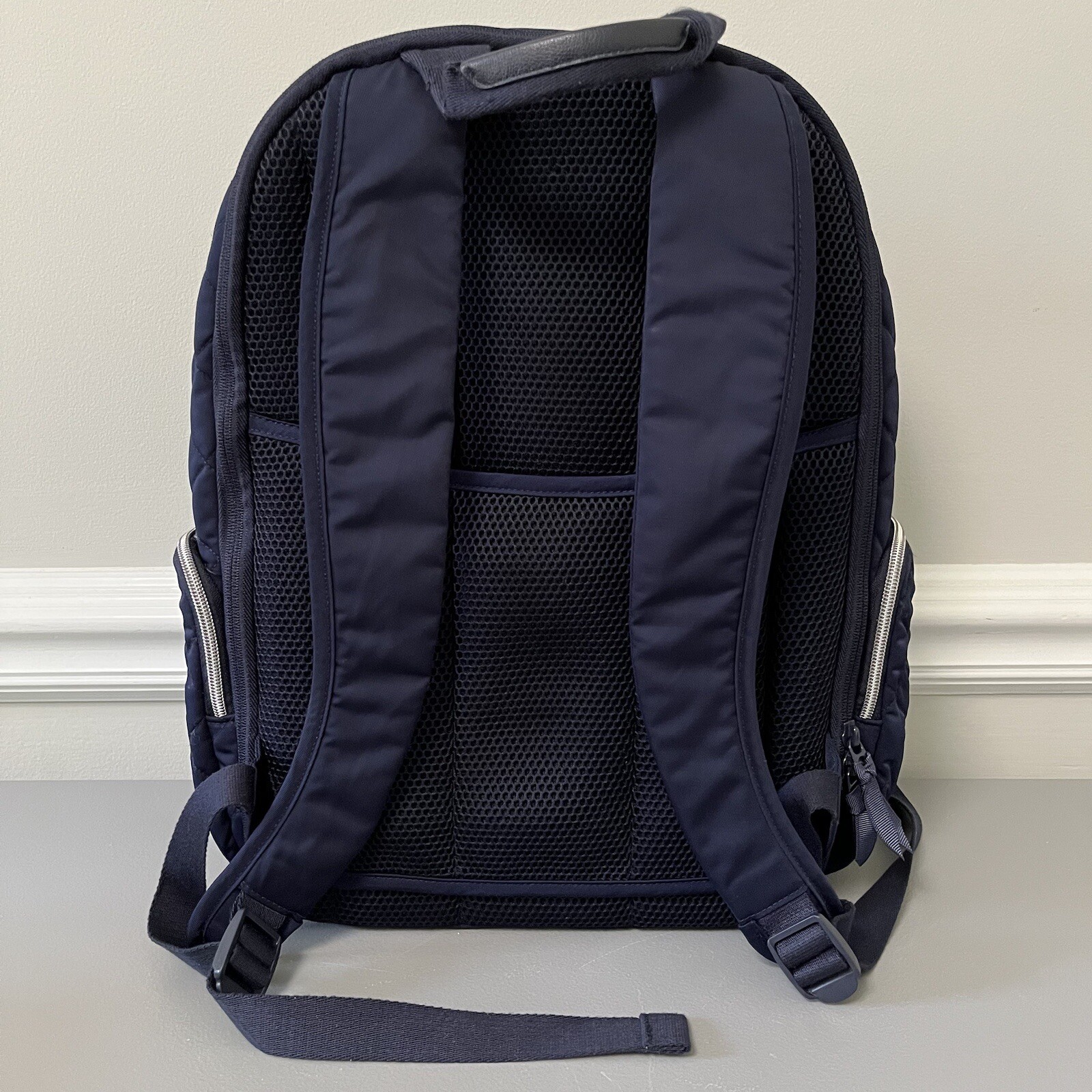 Vera Bradley Quilted Backpack Navy Blue eBay