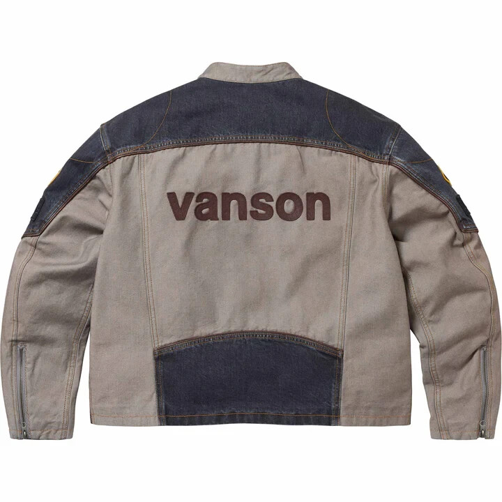 Supreme Vanson Leathers Cordura Cotton Jacket Denim | eBay