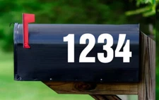 SET OF 2 Custom Mailbox Numbers Vinyl Decals / Stickers - Choose Size & Color