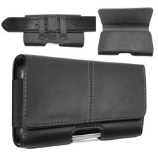 Leather Phone Holster Case Horizontal Pouch with Clip  Magnetic Closure, Fit...