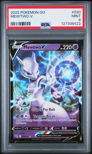 2022 POKEMON GO #030 MEWTWO V PSA 9