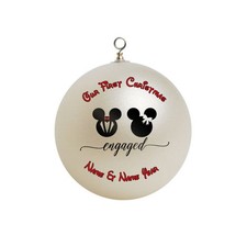 Personalized Our First Christmas First Christmas Disney Ornament Engaged Cou...