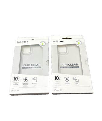 2PK - Tech21 Pure Clear Protection Case For  iPhone 11 Drop Protection**NEW**