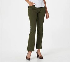 Belle by Kim Gravel Regular Flexibelle 5-Pocket Bootcut Jeans Loden 28W New