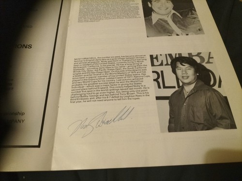 RARE 1980 WORLD PROFESSIONAL DARTS CHAMPIONSHIP PROGRAMME @ JOLLEES SIGNED X 10 - Picture 4 of 7