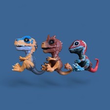 Lot 3 Untamed Fingerlings Interactive Dinosaur Lot Wowwee