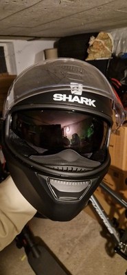 SHARK SKWAL BLANK MAT WHT SUN VISOR Motorradhelm Gr. S 