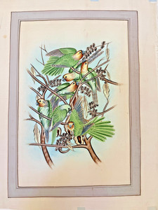 Japanese Painting on Silk; Birds;  Age? See Dimensions Handpainted Asian