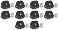 10 Rockville MINI RF1 V3 Black Bright DJ/Party LED Wash Up Lights RF Remote APP