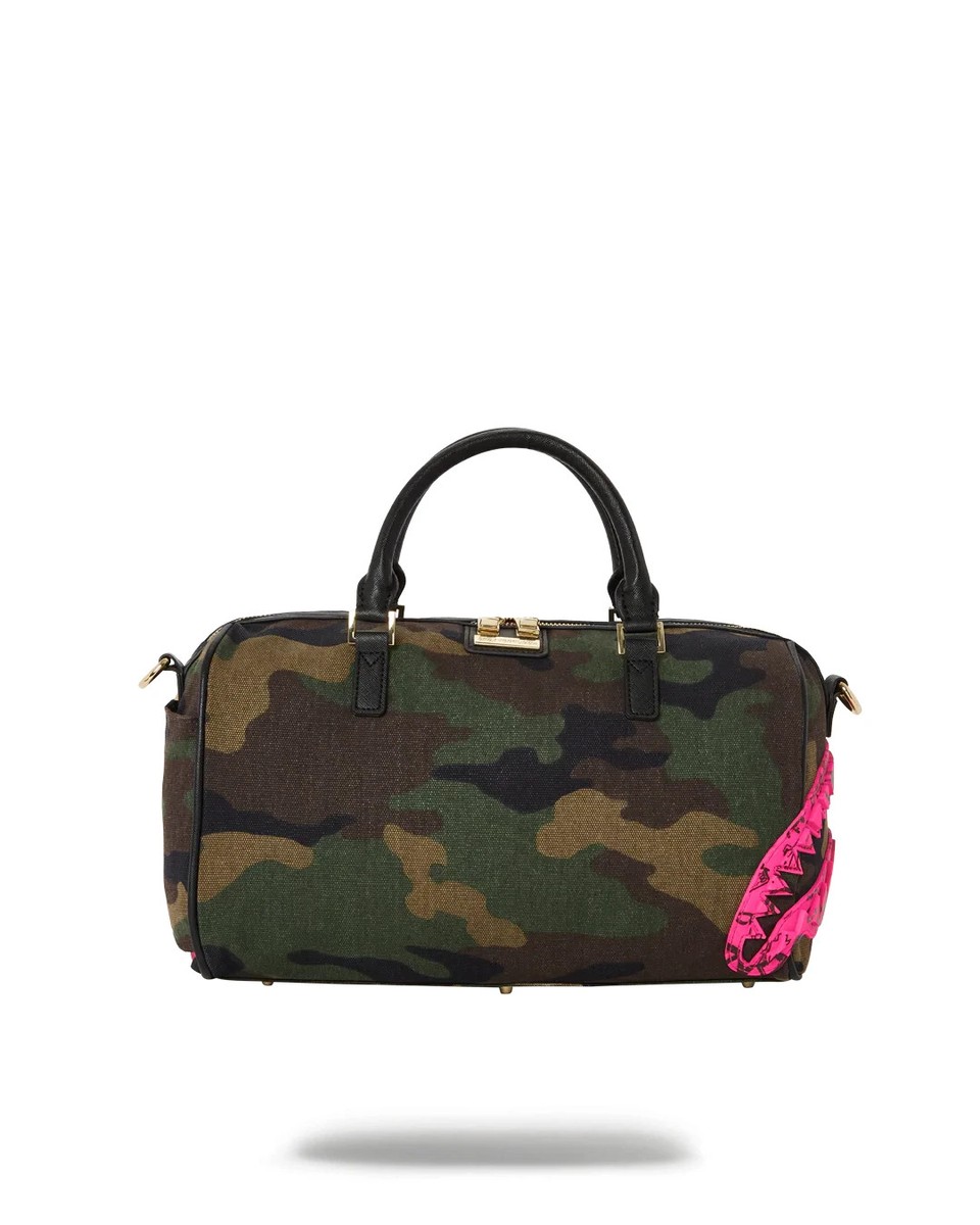 バッグ Mini Messenger Bag  Camo Duffle Sprayground Drop Zone Mini Duffle Bag🔥New Black Camo Gym Travel
