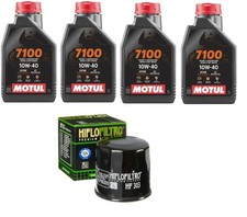 KIT/TAGLIANDO KAWASAKI Z/750 2007 2008 2009 OLIO MOTUL 7100 10W40 FILTRO OLIO HI