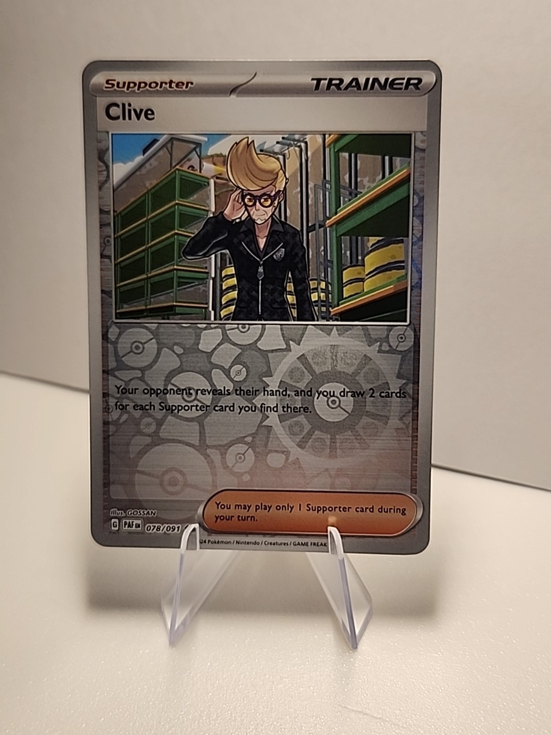 Clive 078/091 SV: Paldean Fates Reverse Holo Pokémon TCG NM
