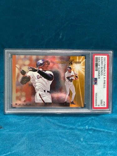 PSA 9 Pop 2 Only 2^ 1997 Pinnacle X-Press #30 Barry Bonds Men-of-Summer SF Giant