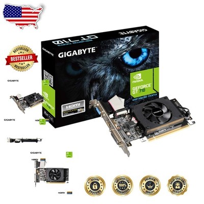 Gigabyte GT 710 2GB GDDR3 Low Profile Graphics Card - DVI HDMI VGA