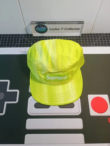 Casquette de camp Supreme Tie Dye Ripstop ! "LIME" Neuf avec étiquette ! SS19