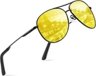 Aviator Night Vision Goggles for Drivers Night Driving Glasses Night Glasses Metal