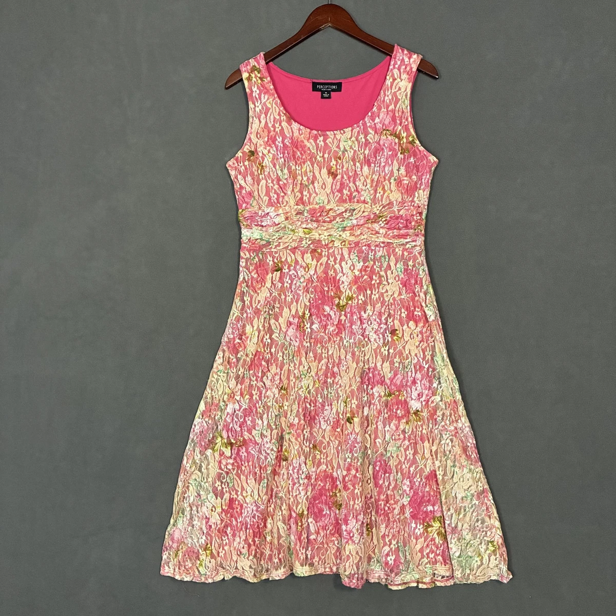 perceptions sleeveless floral midi fit flare dress Perceptions Womens Sleeveless Paisley Midi Fit+Flare Dress