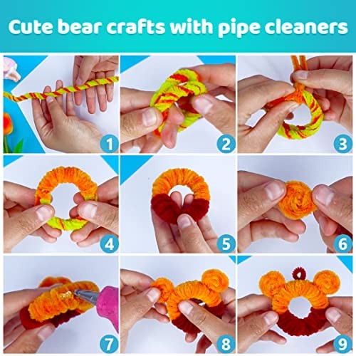 200pcs 20colors, Pipe Cleaners, Chenille Stems, Pipe Small Pack Multi-Color