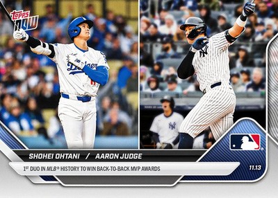 Shohei Ohtani / Aaron Judge - 2025 MLB Topps NOW - Card OS-9 - MVP