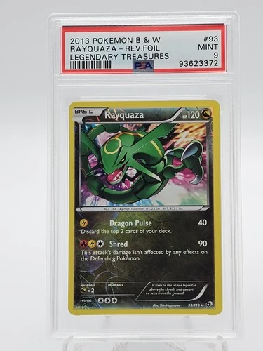 RAYQUAZA 2013 POKEMON LEGENDARY TREASURES REVFOIL ULTRA RARE #93 PSA 9 Q1036