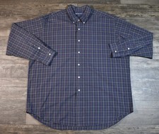 Ralph Lauren Blake Shirt Mens XXL Blue Green Red Plaid Vintage Blue Pony Logo