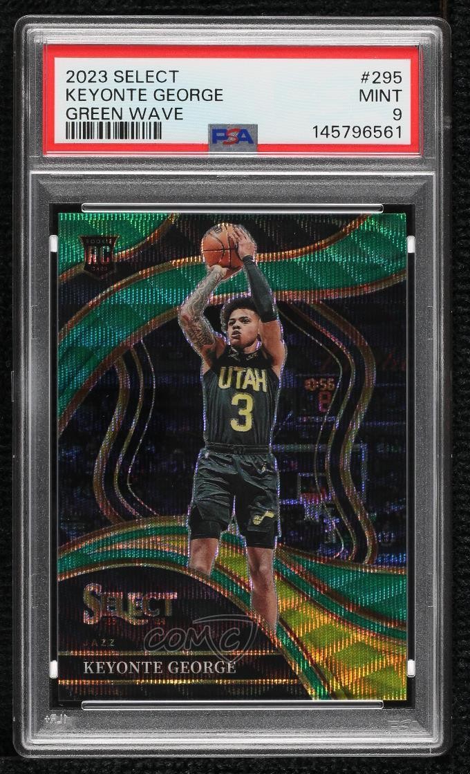 2023 Select Courtside Green Wave Prizm 18/50 Keyonte George #295 PSA 9 MINT 6yz