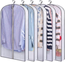 40"Clear Garment Bags for Hanging Clothes Storage 4"Gusseted Suit for Closet