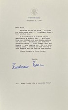 BARBARA BUSH Signed AUTOGRAPH Typescript Marge Simpson Apology Letter BARBARA BUSH Signed AUTOGRAPH Typescript Marge Simpson Apology Letter