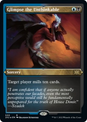 Glimpse the Unthinkable (ETCHED) FOIL Double Masters 2022 PLD CARD ABUGames