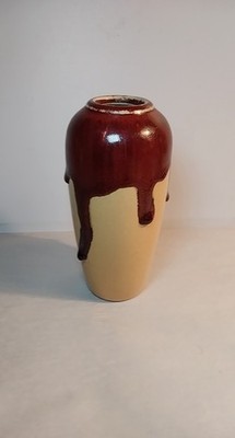 VTG 6'' Studio Art Pottery Fat Lava Drip Glaze Vase Mint Condition!!!
