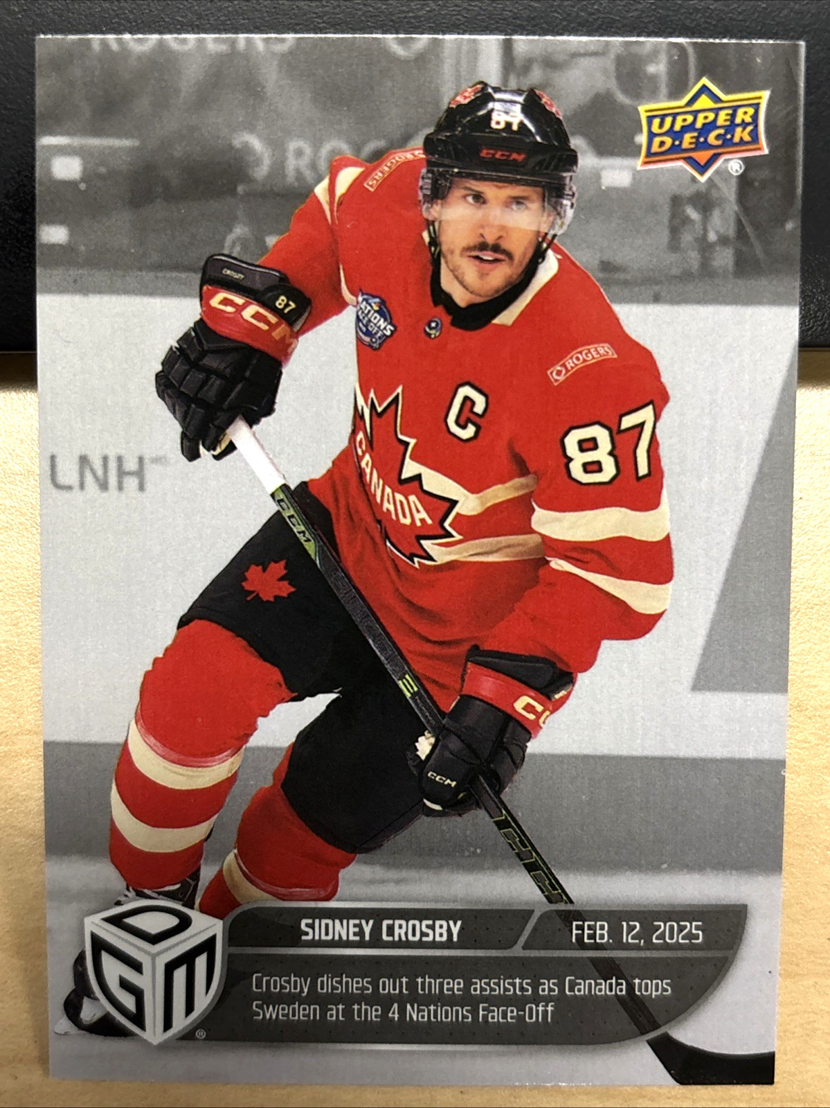2024-25 Game Dated Moments 4 Nations Face Off SILVER #2 Sidney Crosby Canada