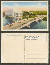 Philippines Old Colour Postcard Manila, Jones Bridge New Post Office Pasig River