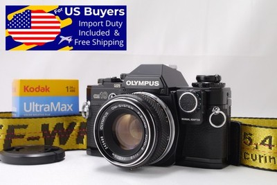 OLYMPUS OM-10&F.ZUIKO 50mm f1.8 Mアダプタ付 Olympus OM10 Black SLR / F.Zuiko 50mm f1.8 Lens / Manual Adapter
