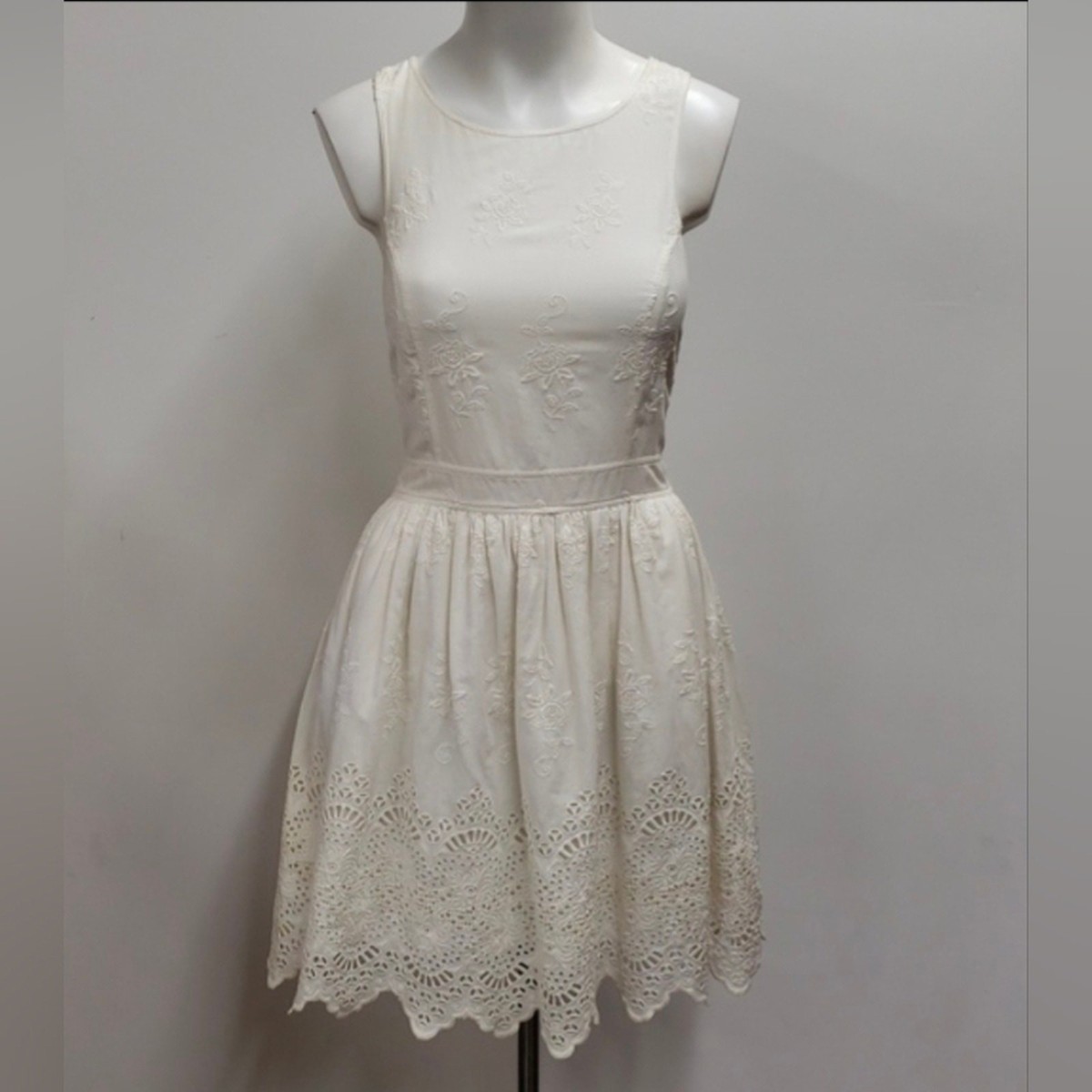 embroidered easter dress Embroidered Fit-and-Flare Wedding Dress main image 0
