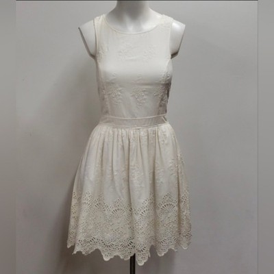 chinese dress ladies Loveluck Lace Mini Dress White main image 1