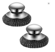Stainless Steel Wool Scrubber with Handle Metal Pot Cleaning Brushes with Replac