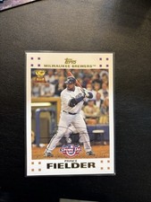 Topps 2007 Opening Day Prince Fielder Brewers Autographed Card #207